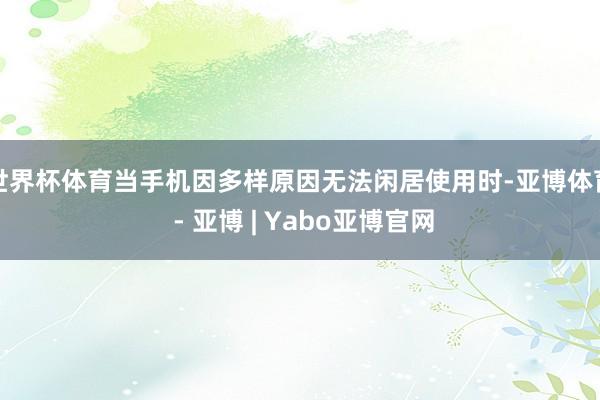 世界杯体育当手机因多样原因无法闲居使用时-亚博体育 - 亚博 | Yabo亚博官网
