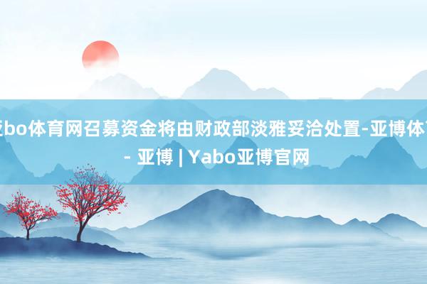 亚bo体育网召募资金将由财政部淡雅妥洽处置-亚博体育 - 亚博 | Yabo亚博官网