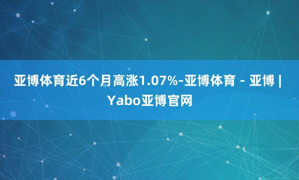 亚博体育近6个月高涨1.07%-亚博体育 - 亚博 | Yabo亚博官网