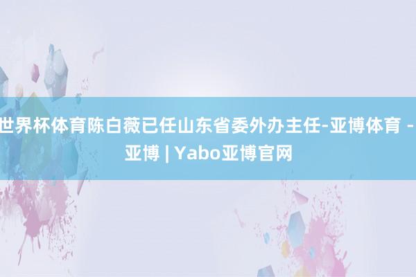 世界杯体育陈白薇已任山东省委外办主任-亚博体育 - 亚博 | Yabo亚博官网