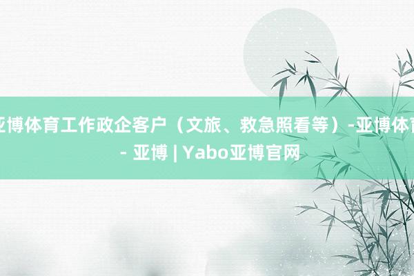 亚博体育工作政企客户（文旅、救急照看等）-亚博体育 - 亚博 | Yabo亚博官网
