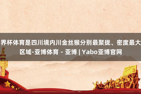 世界杯体育是四川境内川金丝猴分别最聚拢、密度最大的区域-亚博体育 - 亚博 | Yabo亚博官网