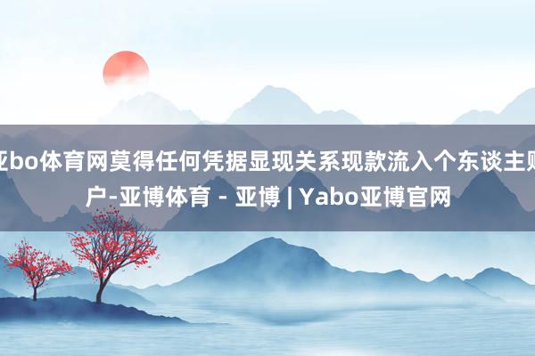亚bo体育网莫得任何凭据显现关系现款流入个东谈主账户-亚博体育 - 亚博 | Yabo亚博官网