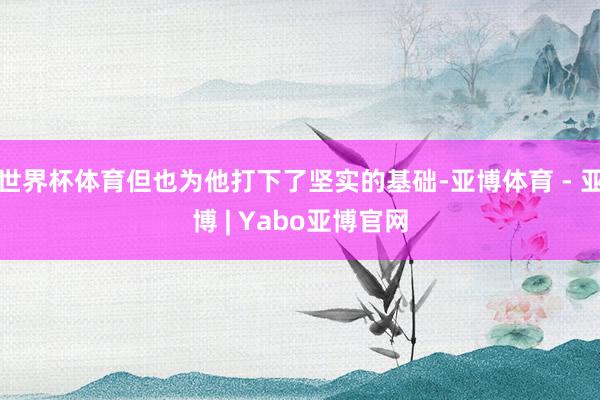 世界杯体育但也为他打下了坚实的基础-亚博体育 - 亚博 | Yabo亚博官网