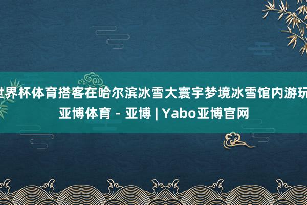 世界杯体育搭客在哈尔滨冰雪大寰宇梦境冰雪馆内游玩-亚博体育 - 亚博 | Yabo亚博官网