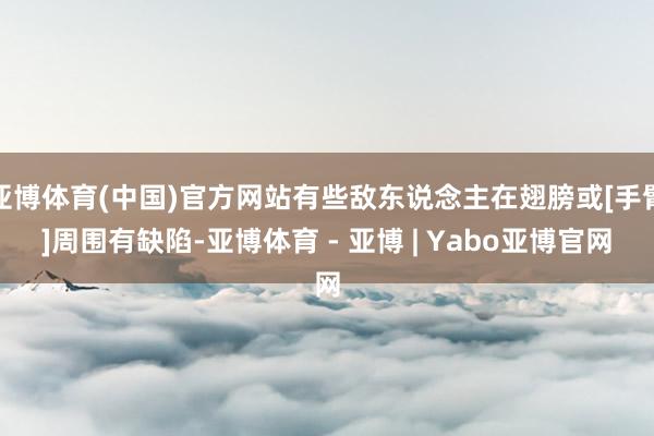 亚博体育(中国)官方网站有些敌东说念主在翅膀或[手臂]周围有缺陷-亚博体育 - 亚博 | Yabo亚博官网