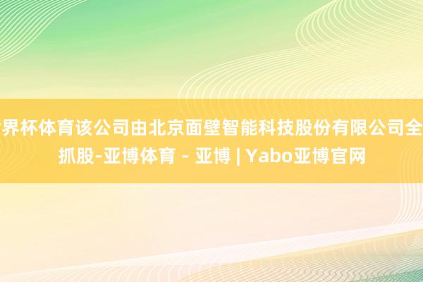 世界杯体育该公司由北京面壁智能科技股份有限公司全资抓股-亚博体育 - 亚博 | Yabo亚博官网